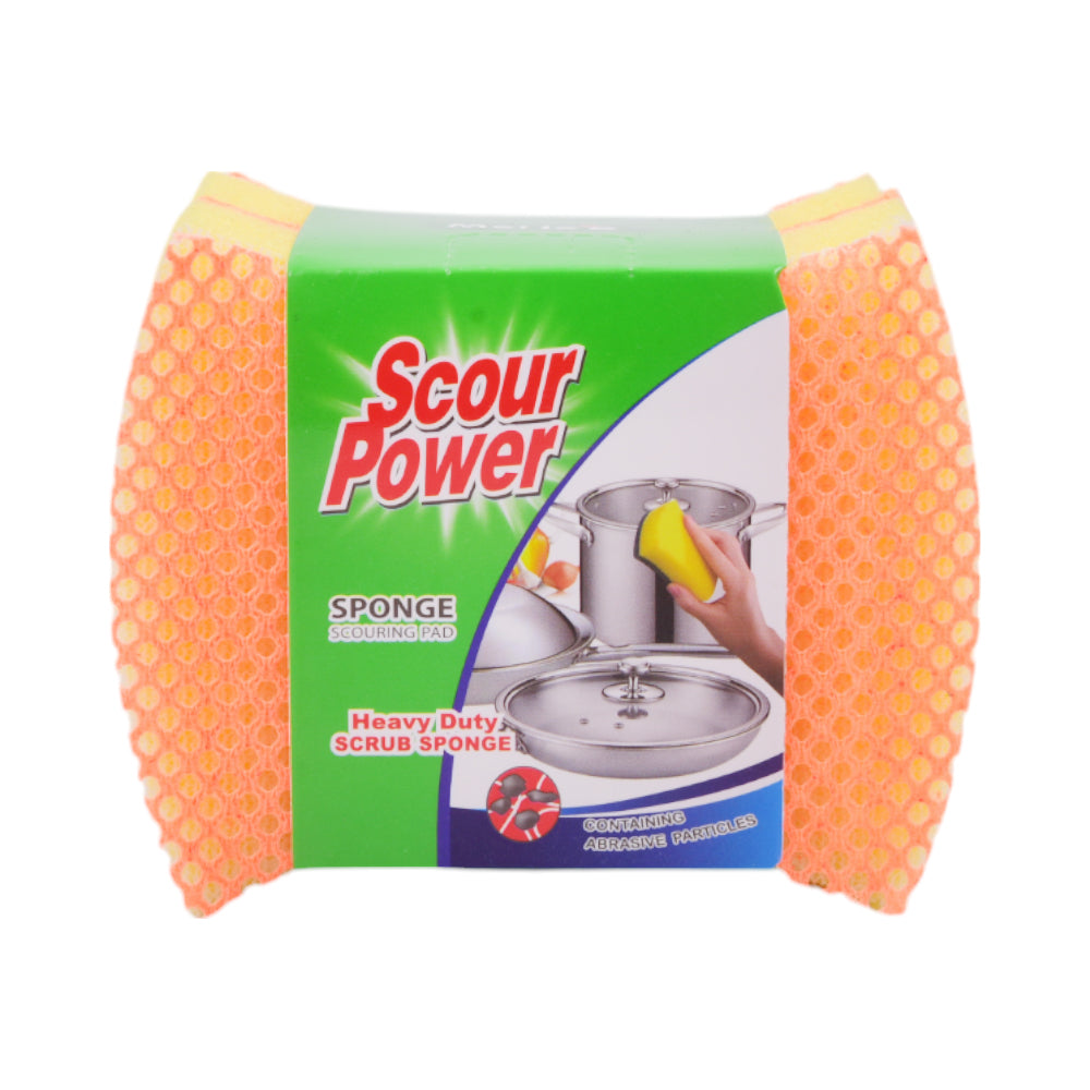 SCOUR POWER SPONGE 2PC DOTTED CURVED IR 100820/G3-4
