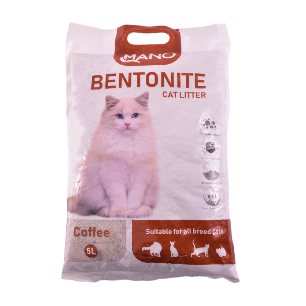 MANO BENTONITE CAT LITTER COFFEE 5 LTR