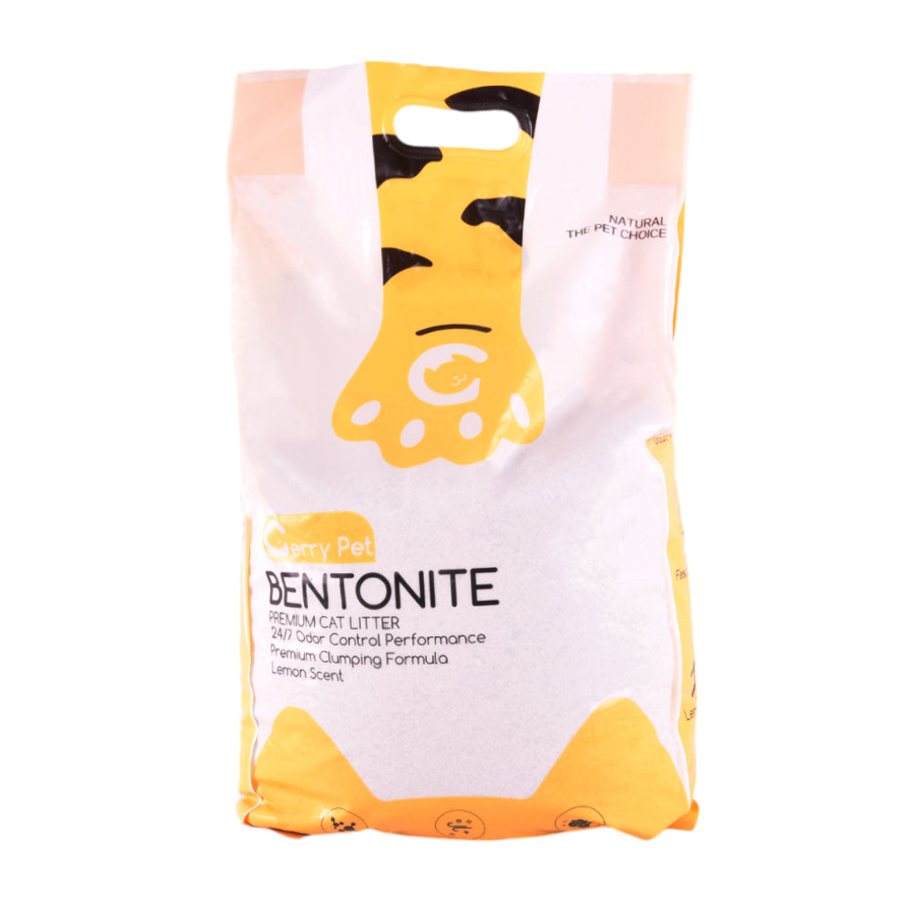 GERRY PET BENTONITE PREMIUM CAT LITTER LEMON 10 LTR
