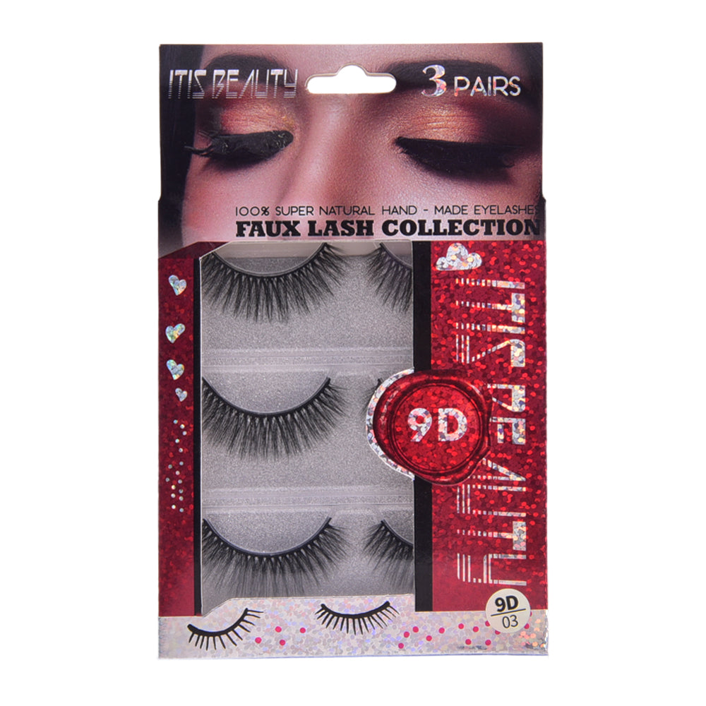 ITIS BEAUTY EYELASH 9D 3PAIR IR E-5162
