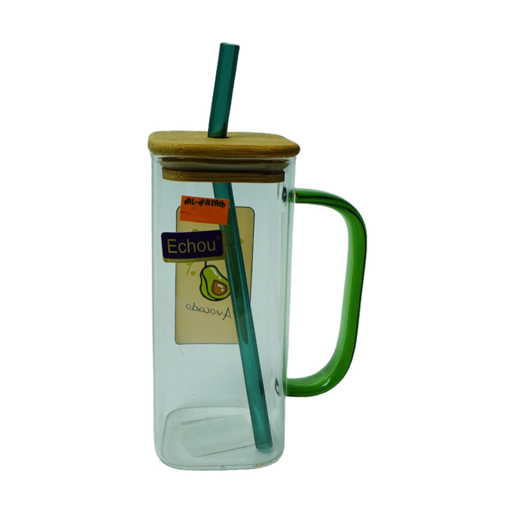 MUG WITH STRAW ECHOU SPB400D-L2-BB