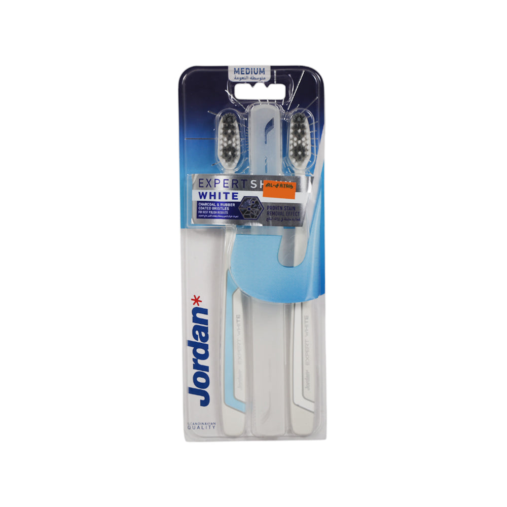 JORDAN TOOTH BRUSH CLINIC SHINY WHITE MEDIUM BASIC