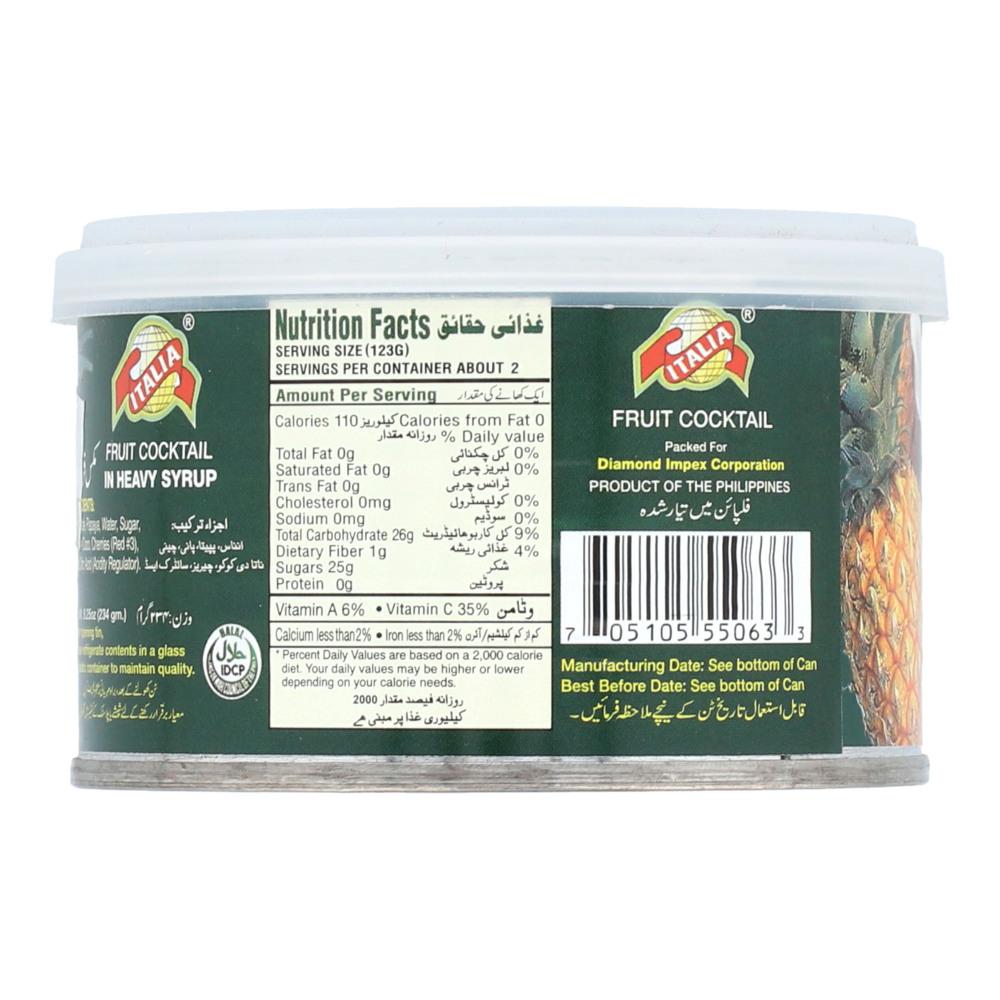 ITALIA FRUIT COCKTAIL IN HEAVY SYRUP 227 GM