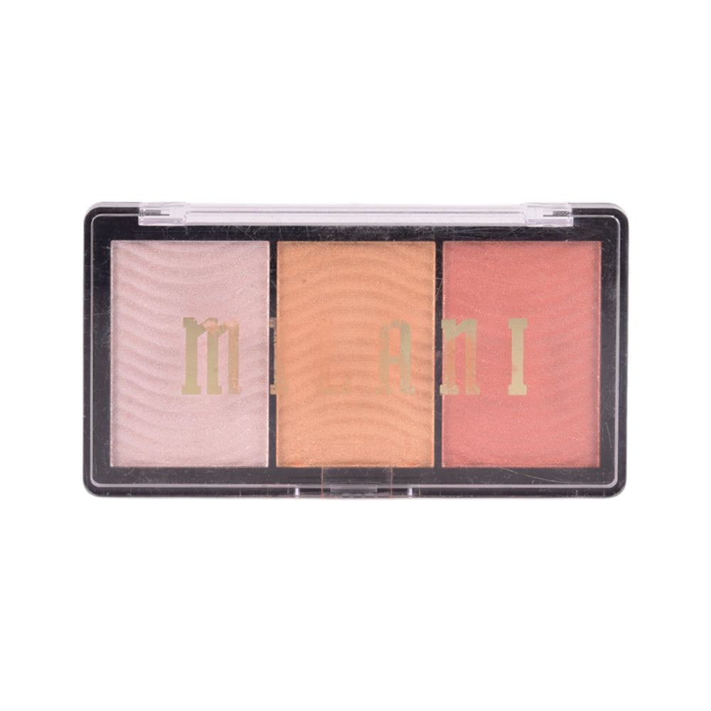 MILANI 03 ROSE GLOW STELLAR LIGHTS HIGHLIGHTER PALETTE 12 GM