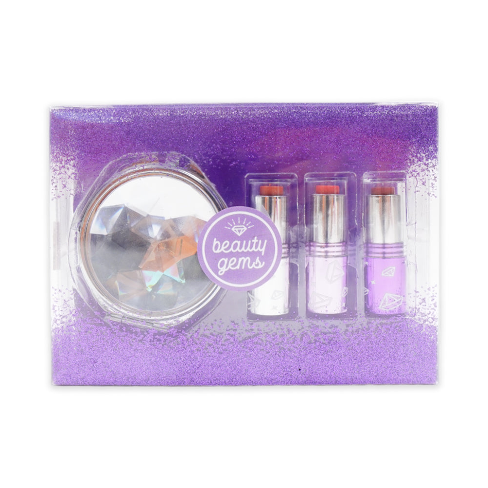 BEAUTY GEMS MIRROR WITH LIP BALM SET
