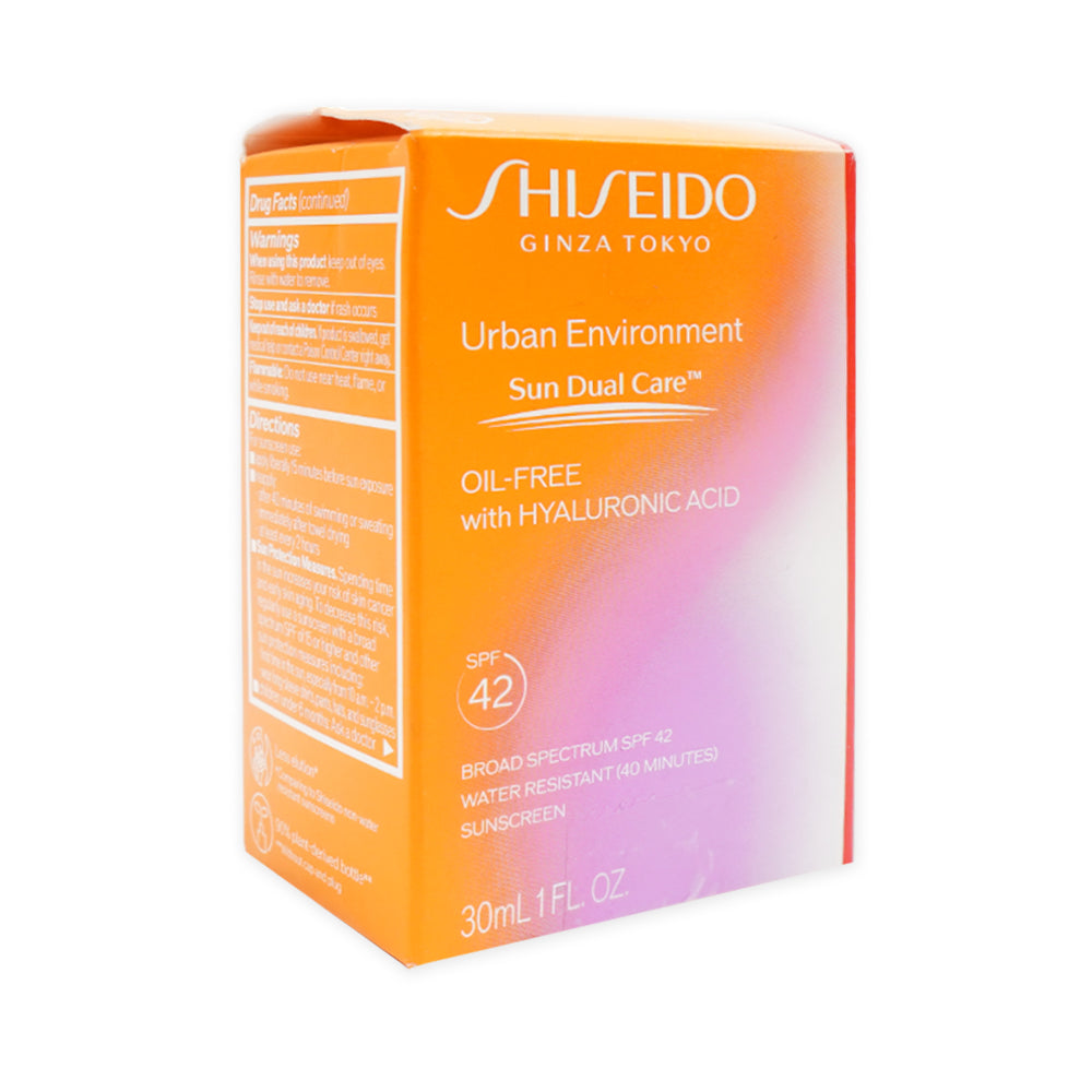 SHISEIDO URBAN ENVIRMENT SUN DUAL CARE OIL FREE WITH HYALURO