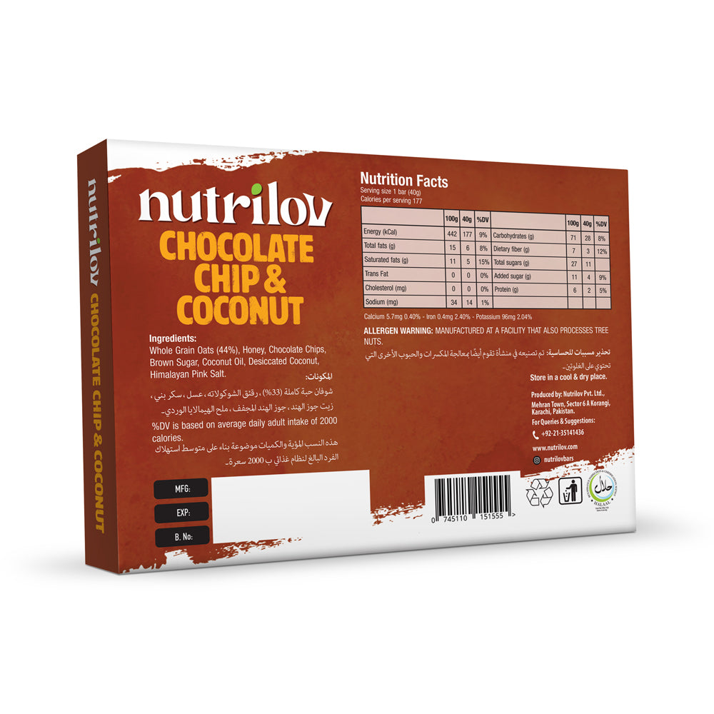 Nutri Lov Nutrilov Chocolate Chip & Coconut 6 Bar