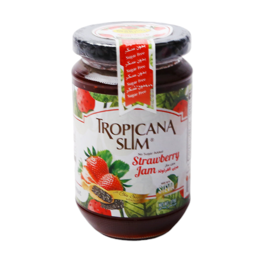 TROPICANA SLIM STRAWBERRY JAM WITH CHIA SEEDS 375 GM