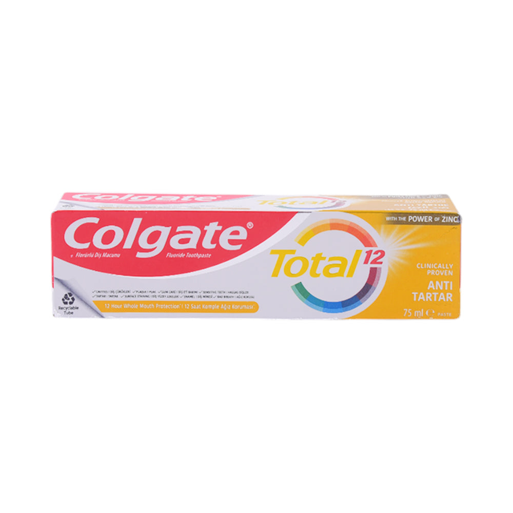 COLGATE TOOTH PASTE TOTAL 12 ANTI TARTAR 75 ML