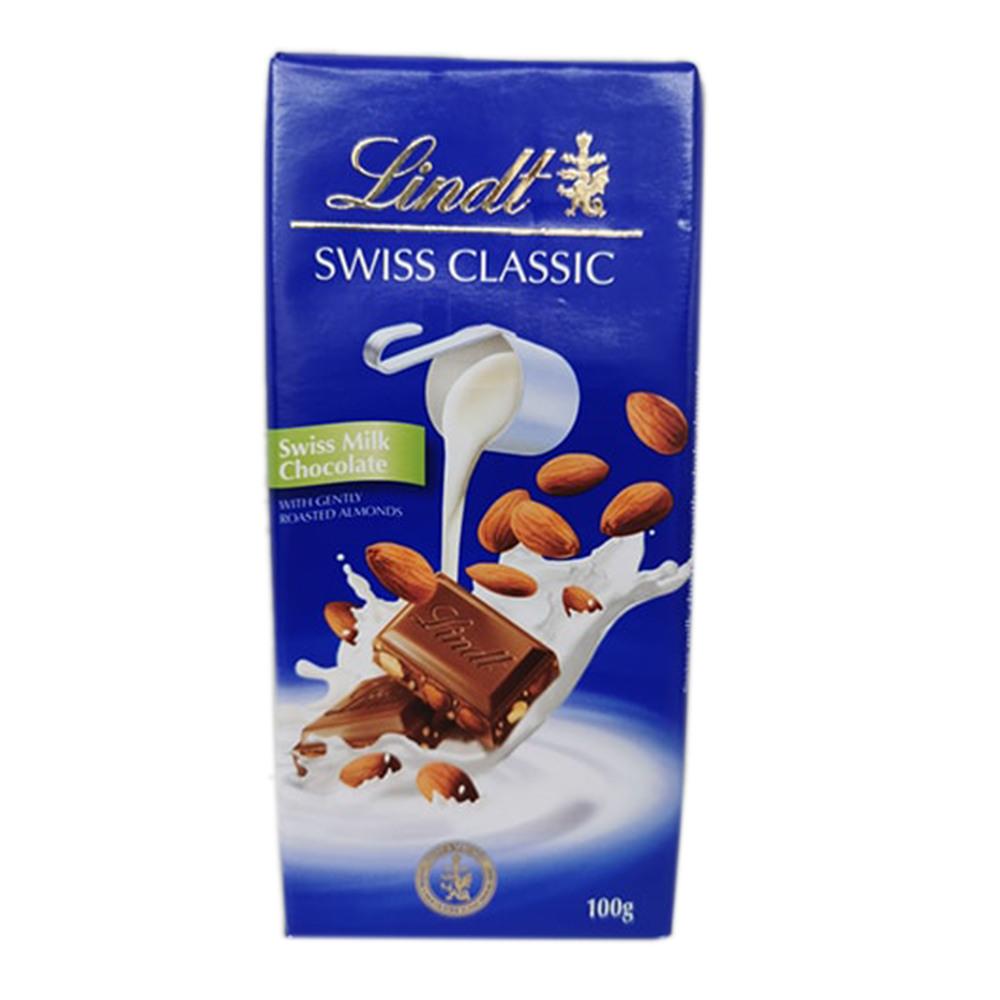 LINDT MILK WHOLE ALMONDS 100G