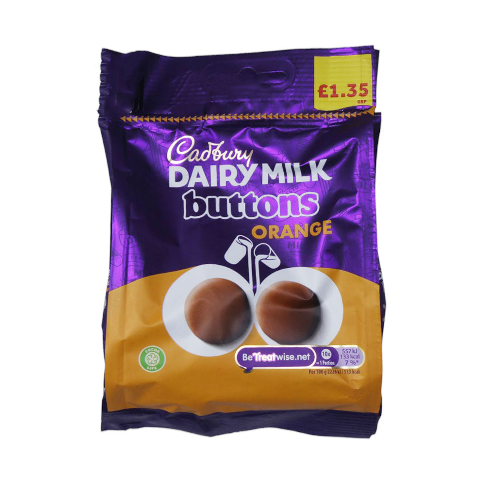 CADBURY DAIRY MILK CHOCOLATE BUTTONS ORANGE 85 GM