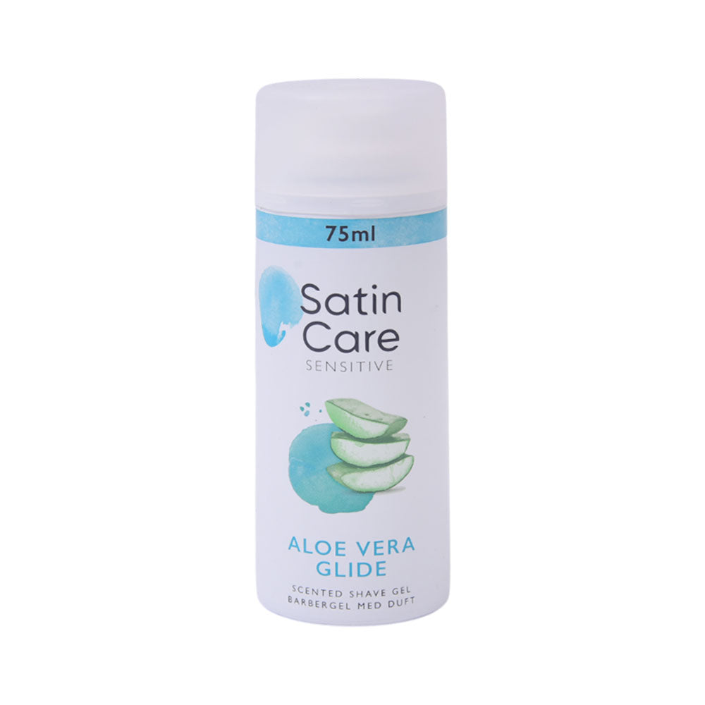 gillette satin care aloe vera GILLETTE SATIN CARE SHAVING GEL ALOE VERA 75 ML – Al-Fatah