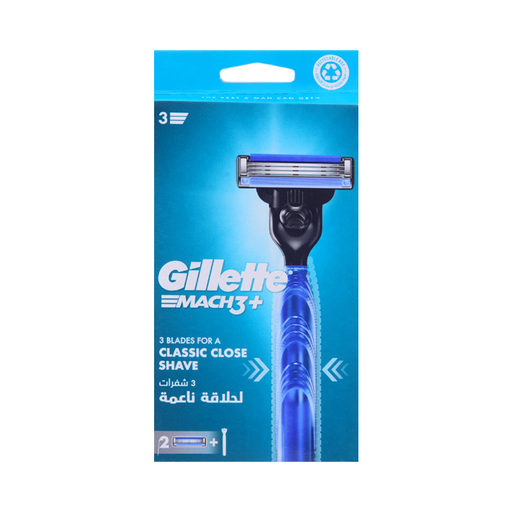 GILLETTE RAZER MACH 3+ WITH EXTRA CARTRIDGE