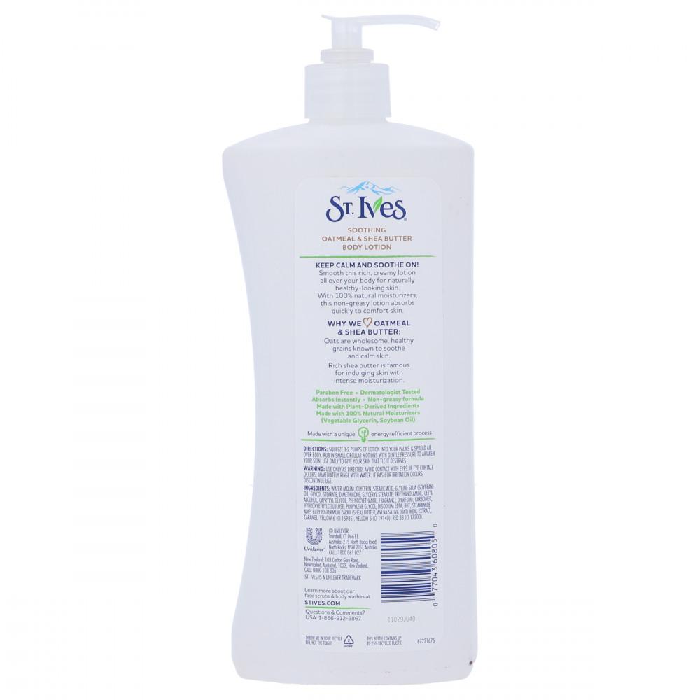 ST.IVES BODY LOTION SOOTHING OATMEAL AND SHEA BUTTER 621 ML