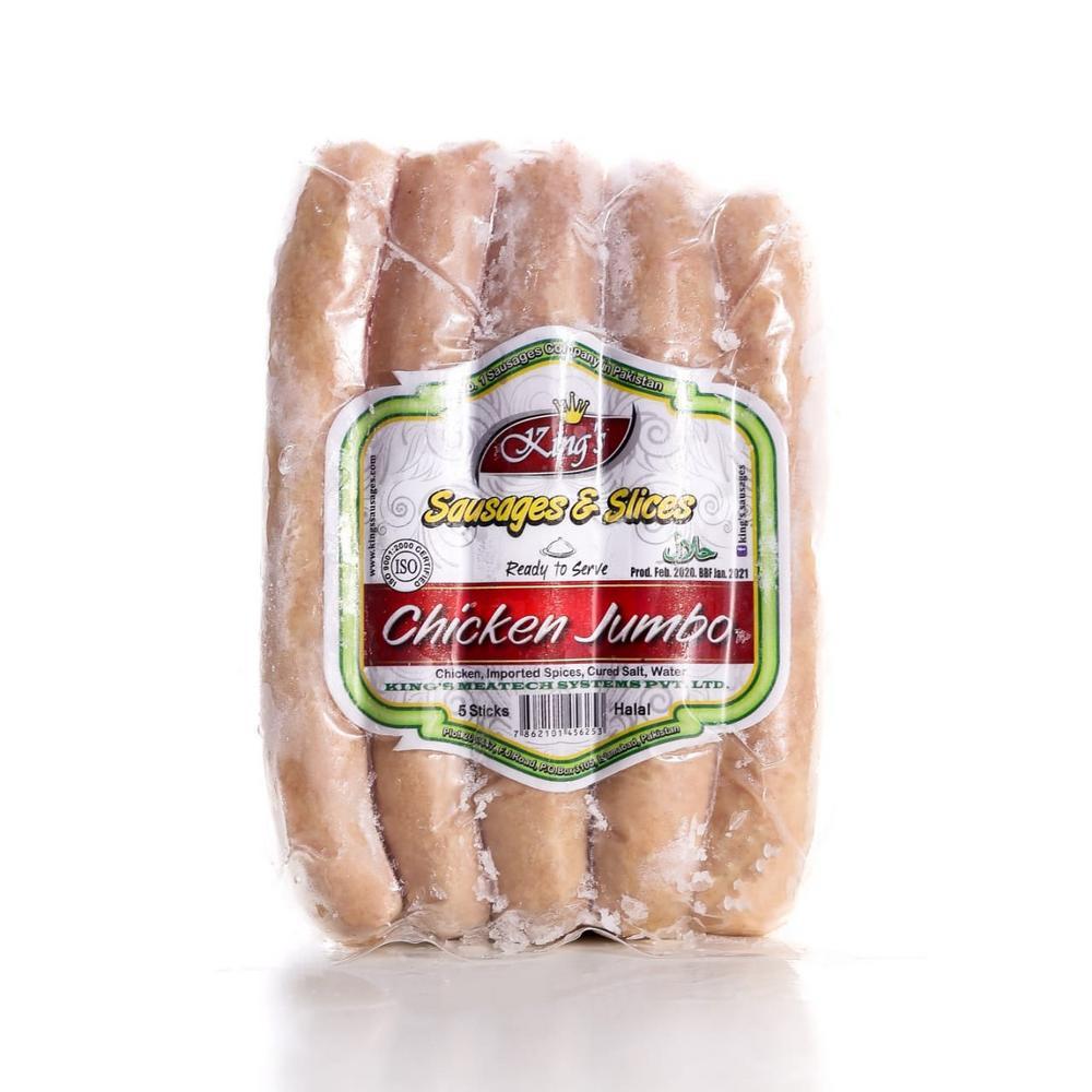KINGS CHICKEN JUMBO SAUSAGES 5 STICKS 360 GM AlFatah