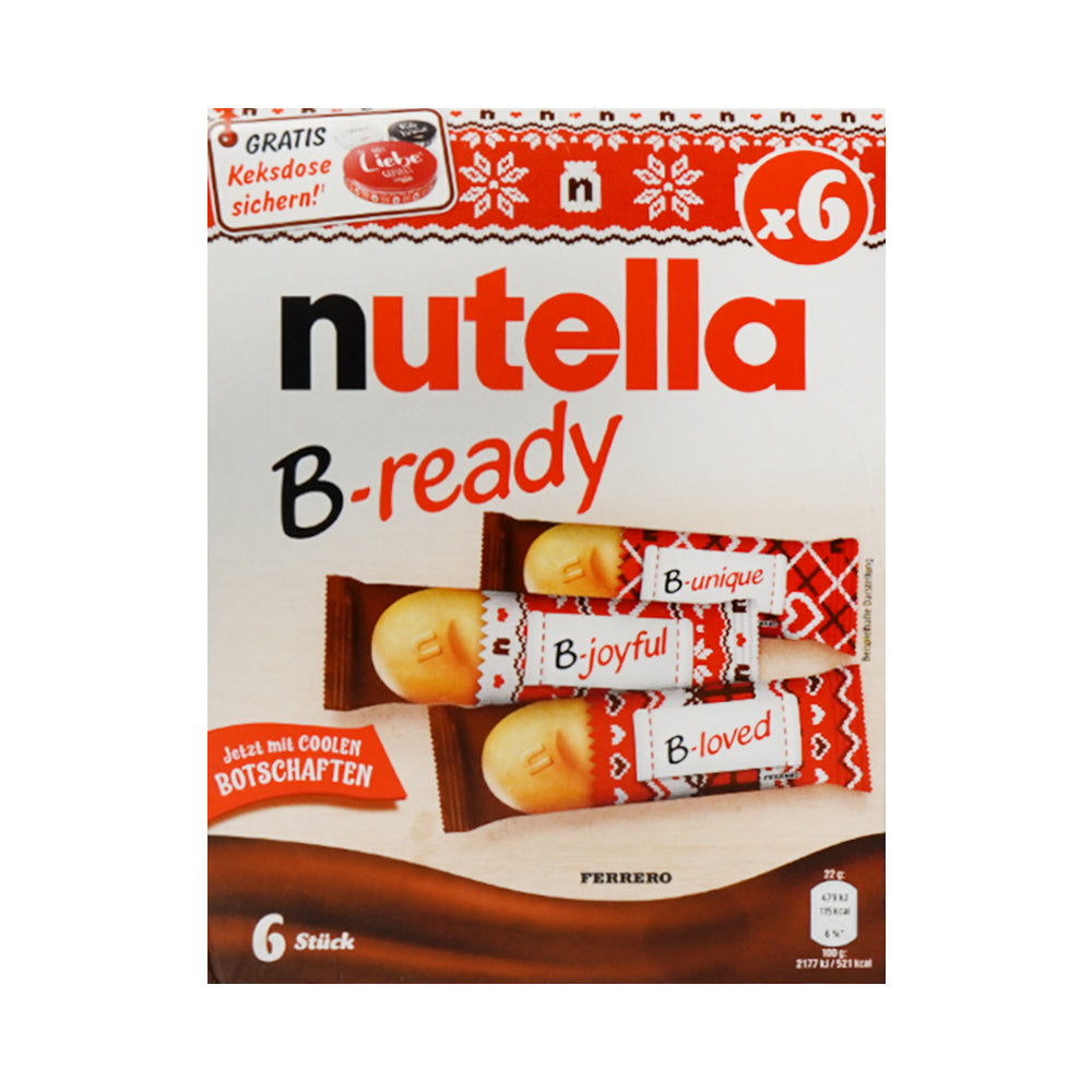 NUTELLA CEREAL CHOCOLATE B-READY 6 BARS 132 GM