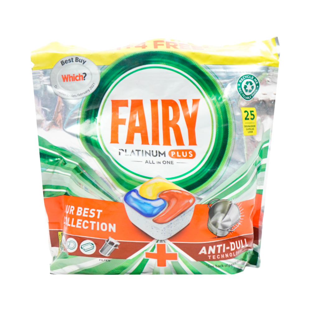 FAIRY DISHWASHER PLATINUM PLUS ALL IN ONE ANTI DULL 25 S 388