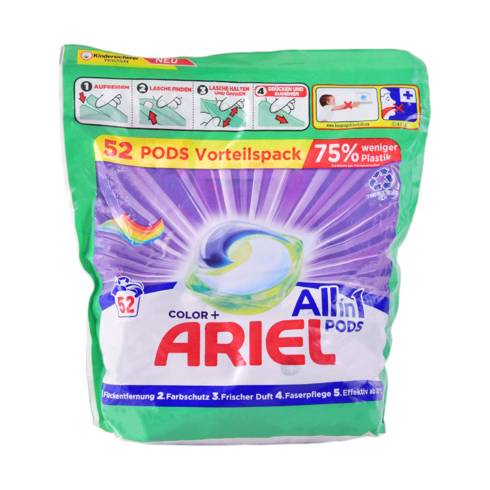 ARIEL WASHING PODS POUCH ALL IN 1 COLOR 52 WASH 1367.6 GM
