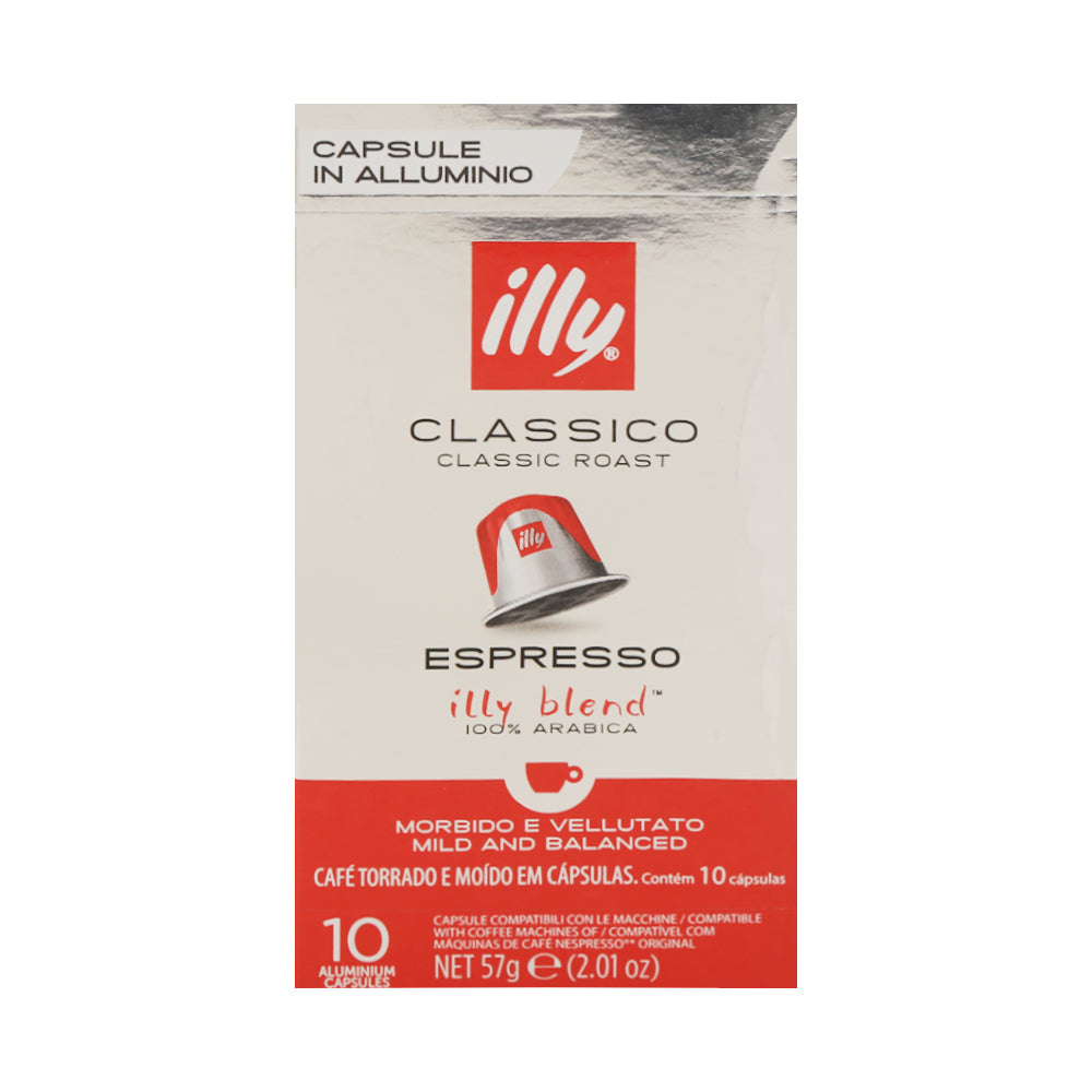 ILLY ESPRESSO COFFEE CASSICO 10 CAPSULES 57 GM