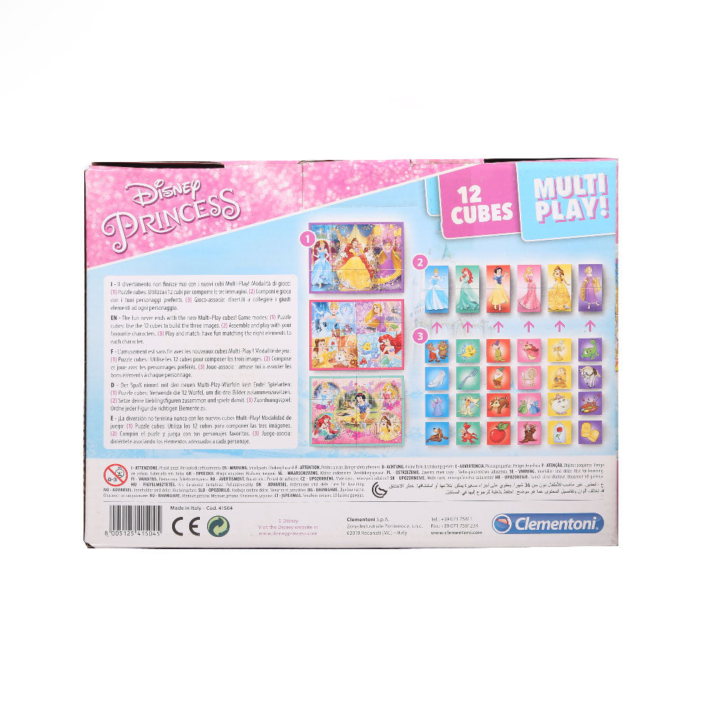41504 SIMBA CLEMENTONI PRINCESS MULTI PLAY CUBES PUZZLE 12PC