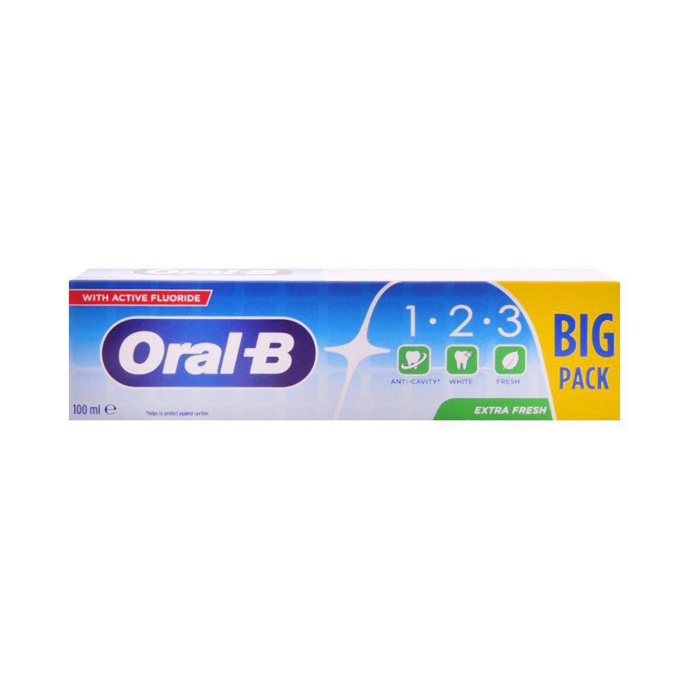 ORAL-B TOOTH PASTE EXTRA FRESH 1.2.3 100 ML