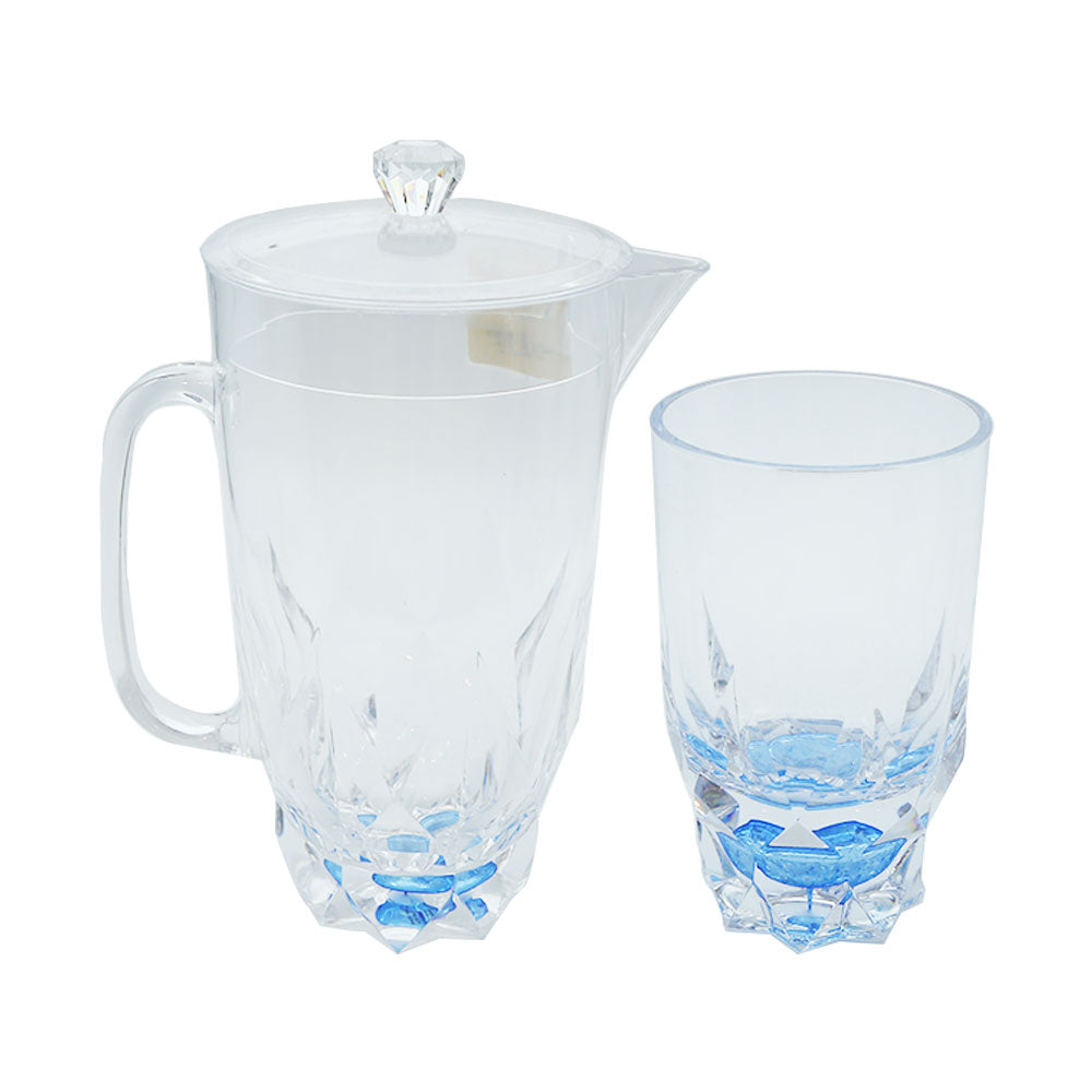 WATER SET 7PC ACRYLIC DIAMOND EM44012 BLUE