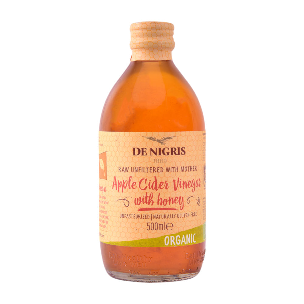 DE NIGRIS APPLE CIDER VINEGAR WITH HONEY ORGANIC 500 ML