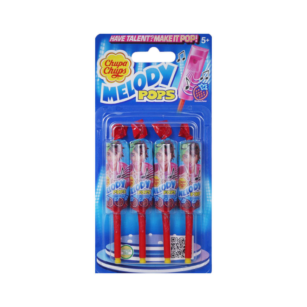 CHUPA CHUPS MELODY POPS STRAWBERRY 4PC PACK 60 GM