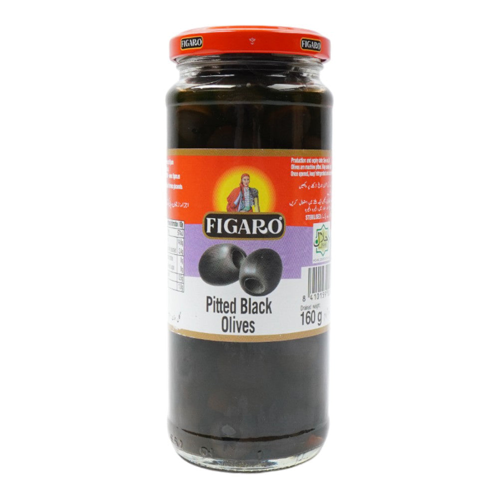 FIGARO OLIVES BLACK PITTED 340 GM AlFatah