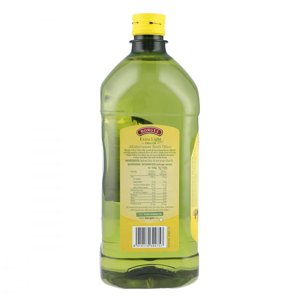 BORGES EXTRA LIGHT OLIVE OIL BOTTLE 2 LTR
