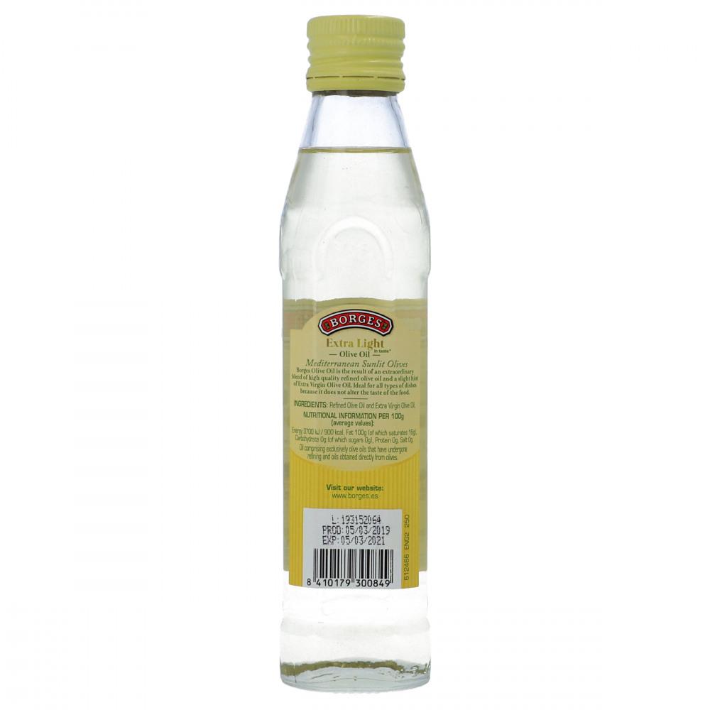 BORGES EXTRA LIGHT OLIVE OIL BOTTLE 250 ML