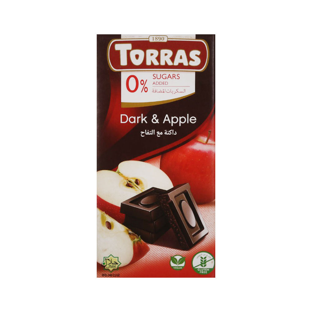 TORRAS DARK CHOCOLATE WITH APPLE 75 GM