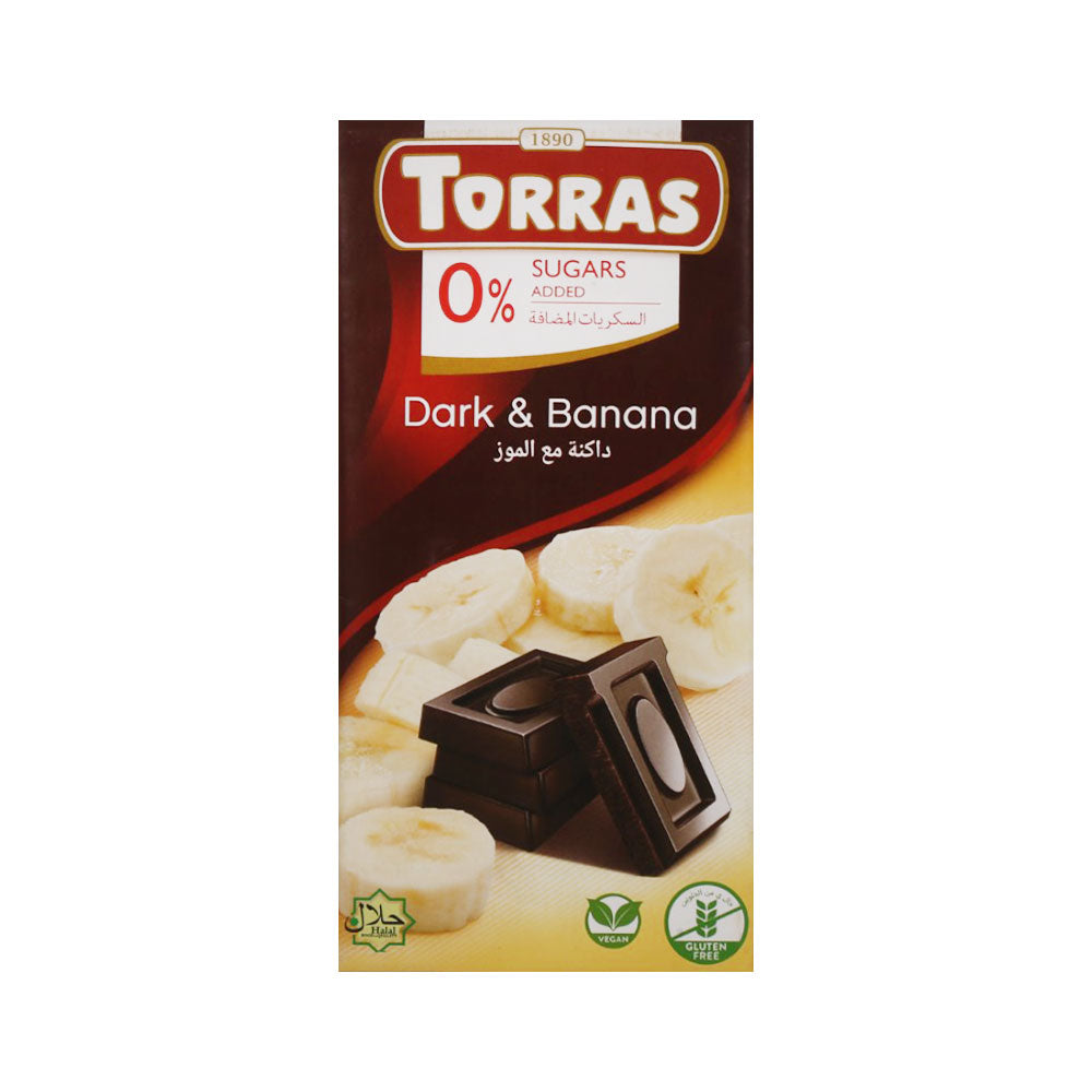 TORRAS DARK CHOCOLATE WITH BANANA 75G