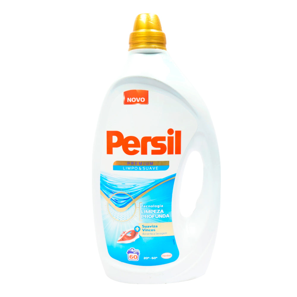 PERSIL WASHING LIQUID PREMIUM LIMPO & SUAVE 60 WASHES 3 LTR