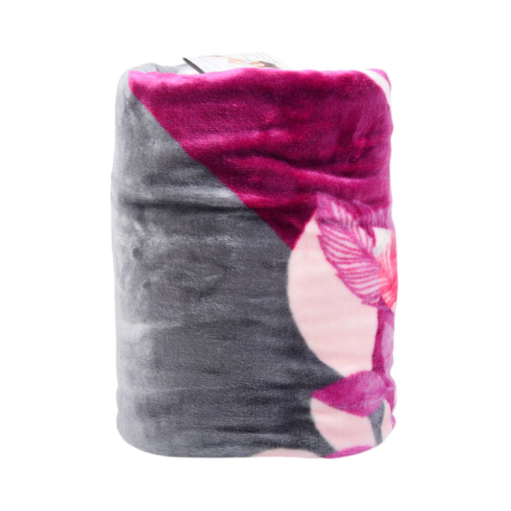 MORA BLANKET GOLD L78 LILAC 220X240