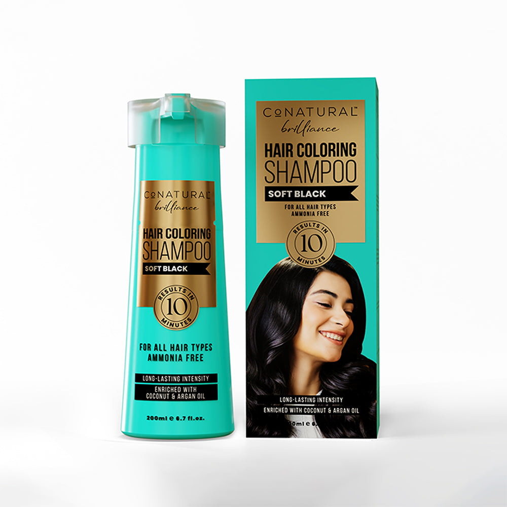 CONATURAL HAIR DYEING SHAMPOO - SOFT BLACK