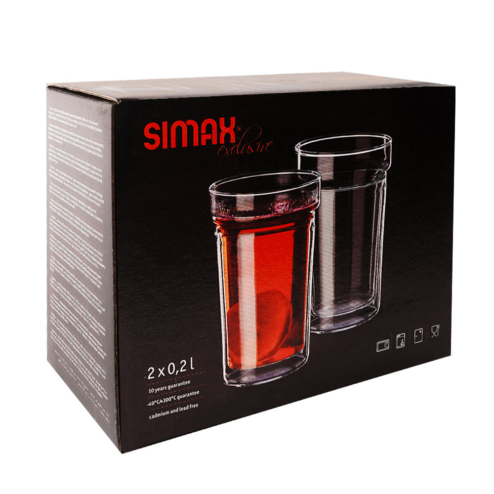 GLASS DUAL SIMAX 0.2LTR 2182/2 (Pack 6)