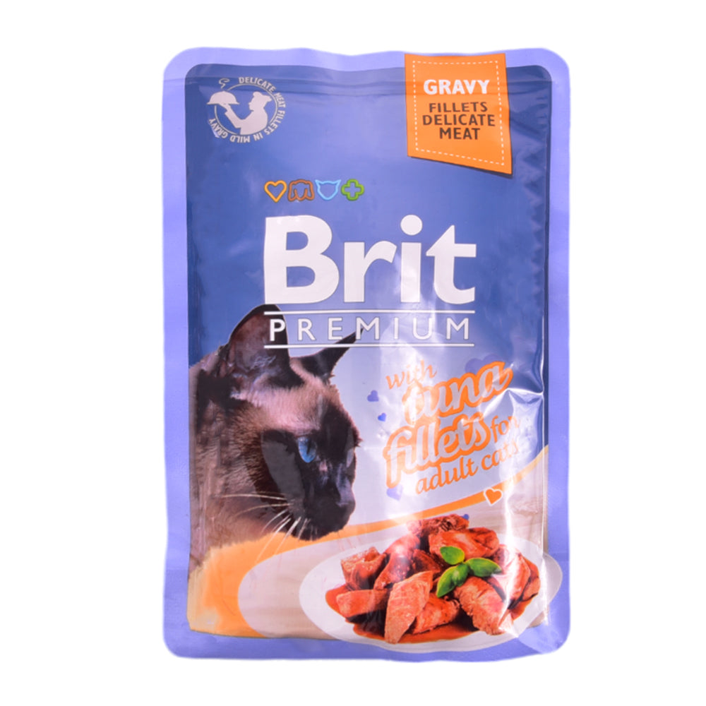 BRIT PREMIUM CAT FOOD TUNA FILLETS ADULT 85 GM
