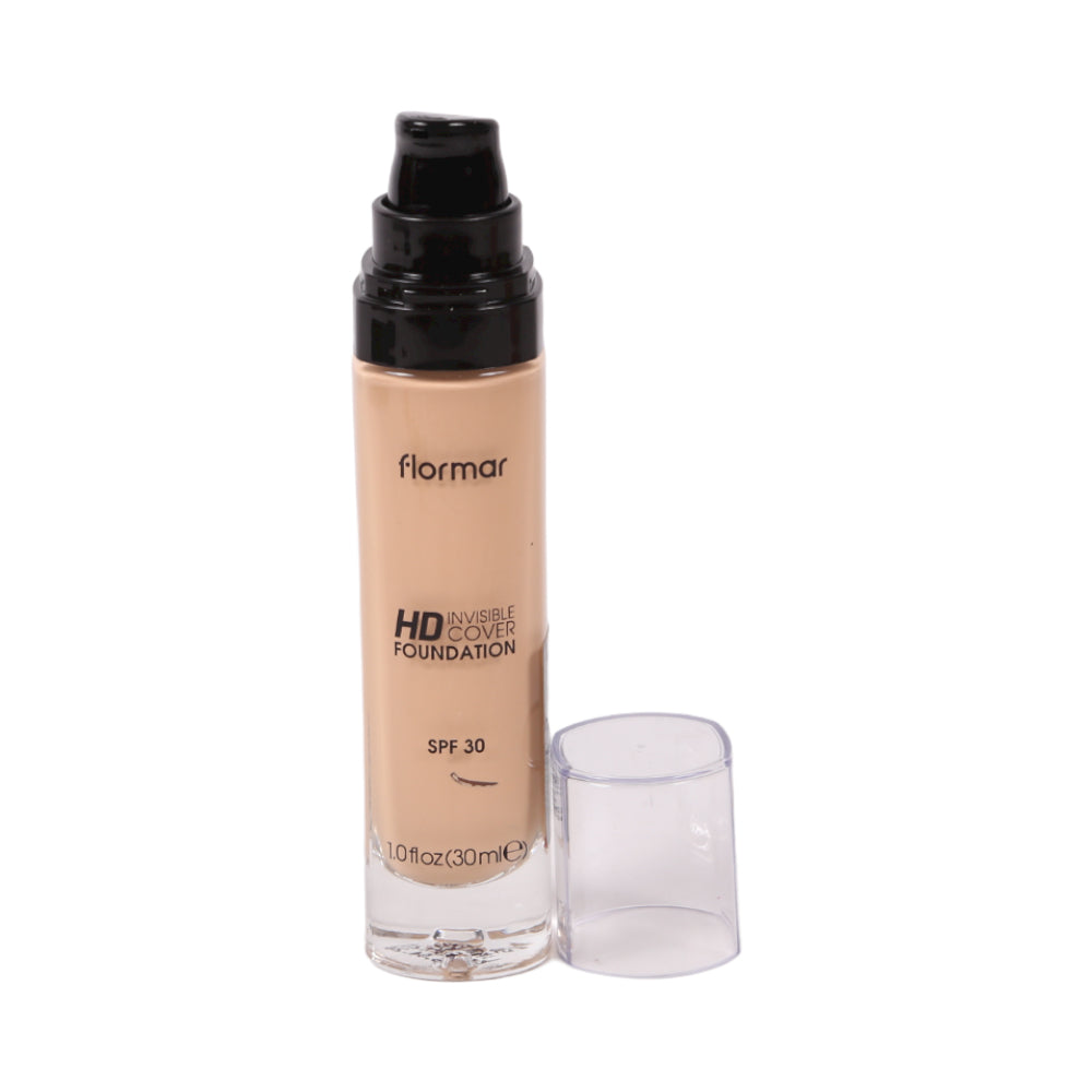 FLORMAR INVISIBLE COVER HD FOUNDATION LIGHT BE1 50 PC