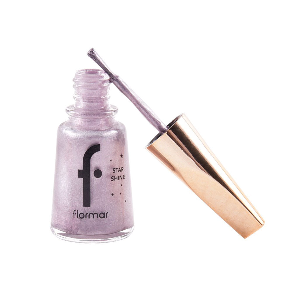 FLORMAR STAR SHINE SSNE-03 LILAC SPARKLE NAIL POLISH 11ML