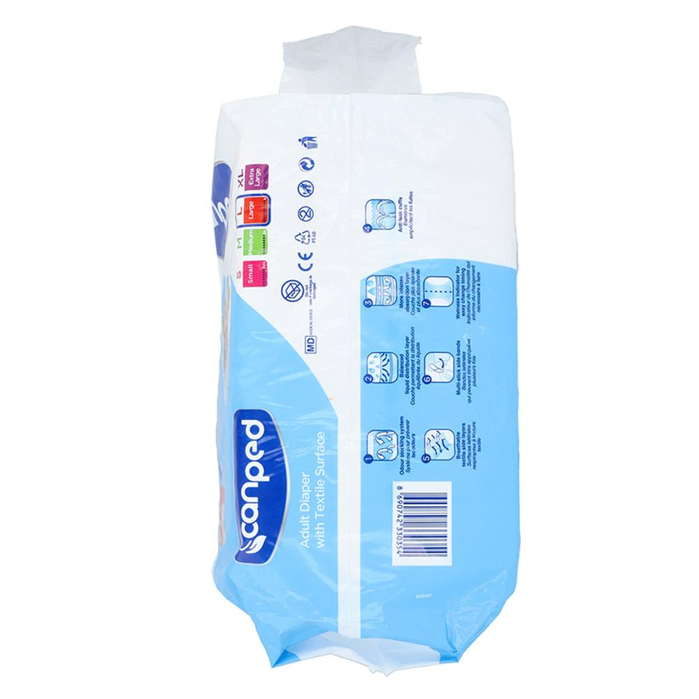 CANPED DIAPER ADULT WITH TAPE LARGE 10PCS 100-150 CM
