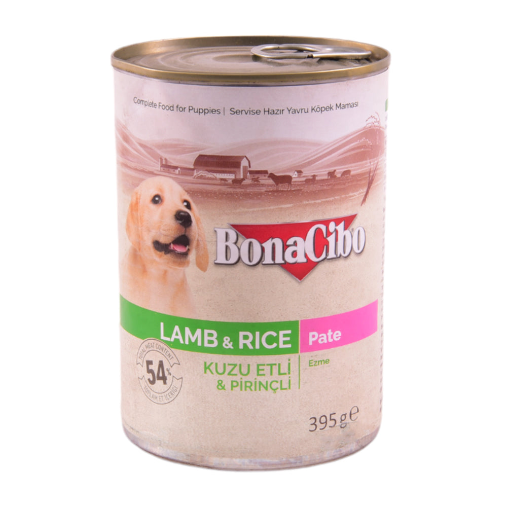 BONACIBO CANNED PUPPY FOOD PATE - LAMB & RICE 400 GM