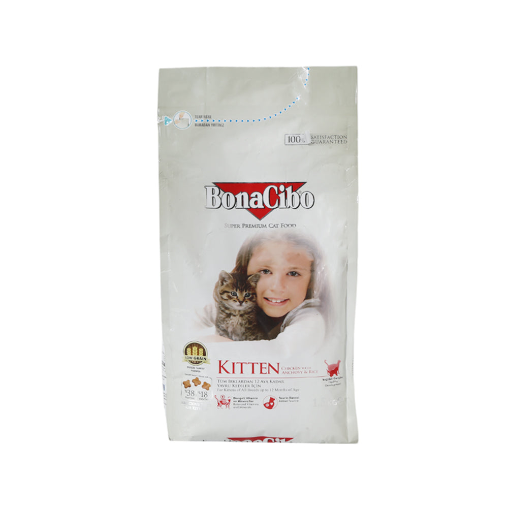 BONACIBO KITTEN CHICKEN WITH ANCHOVY & RICE BAG 1.5 KG