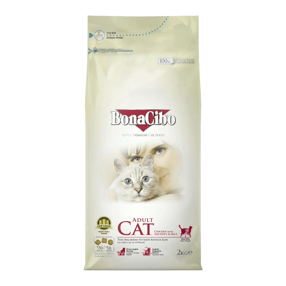 BONACIBO ADULT CAT CHICKEN WITH ANCHOVY & RICE BAG 2 KG