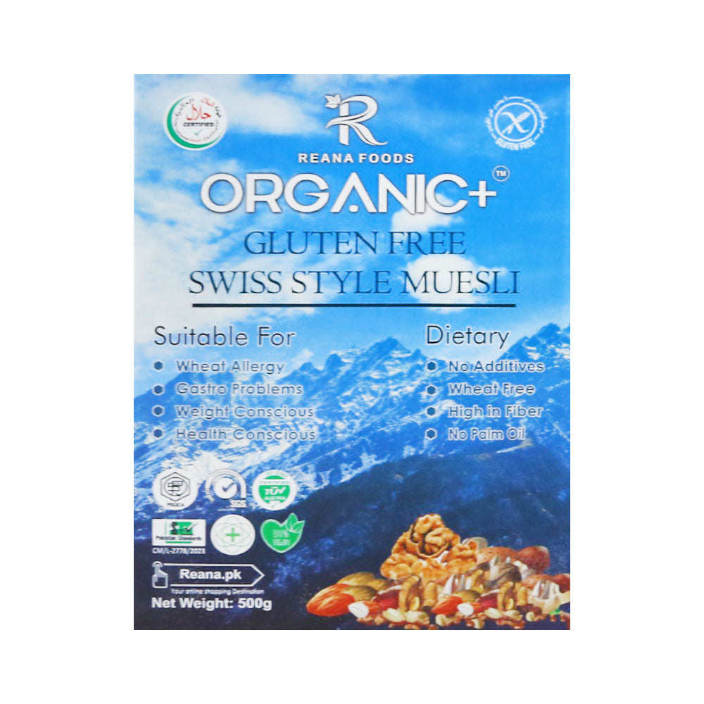REANA ORGANIC MUESLI GLUTEN FREE SWISS STYLE 500 GM