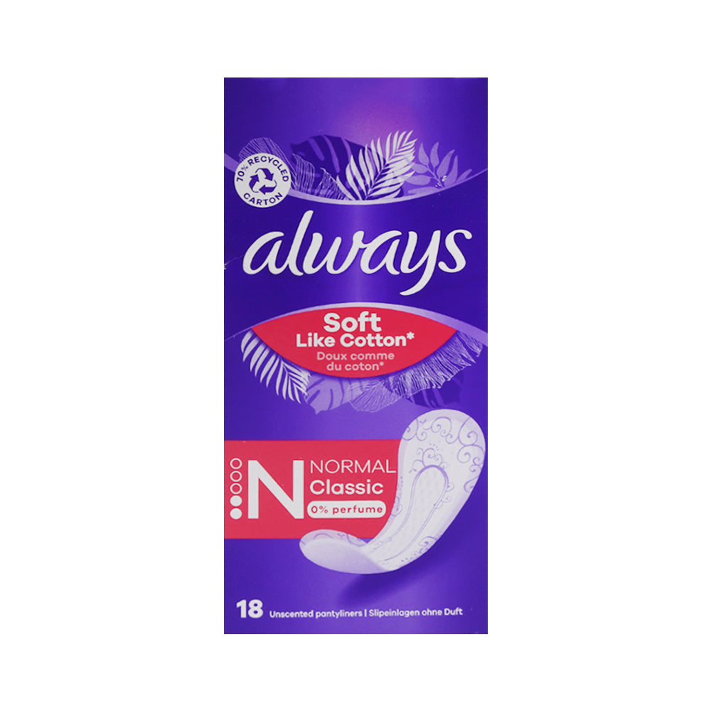ALWAYS DAILY PANTI LINER SOFT LIKE COTTON NORMAL 18S