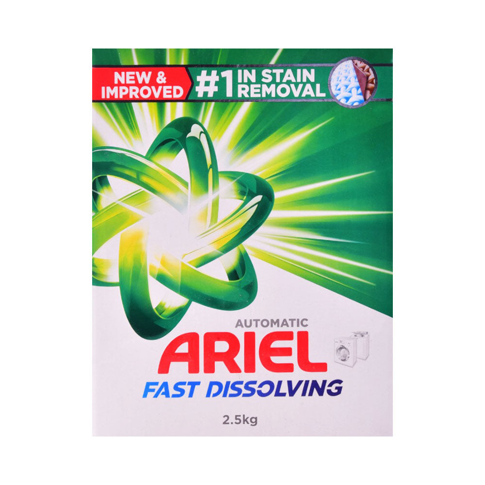ARIEL WASING POWDER AUTOMATIC FAST DISSOLVING GREEN 2.5 KG