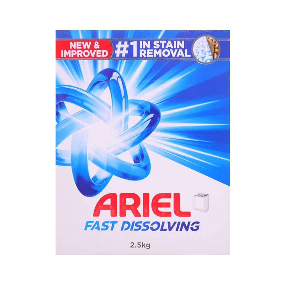 ARIEL WASHING POWDER FAST DISSOLVING BLUE 2.5 KG