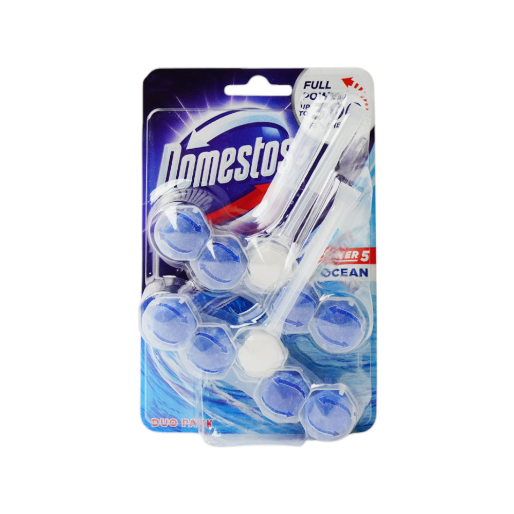 DOMESTOS TOILET FRESHNER POWER 5 OCEAN TWIN PACK 2X55 GM