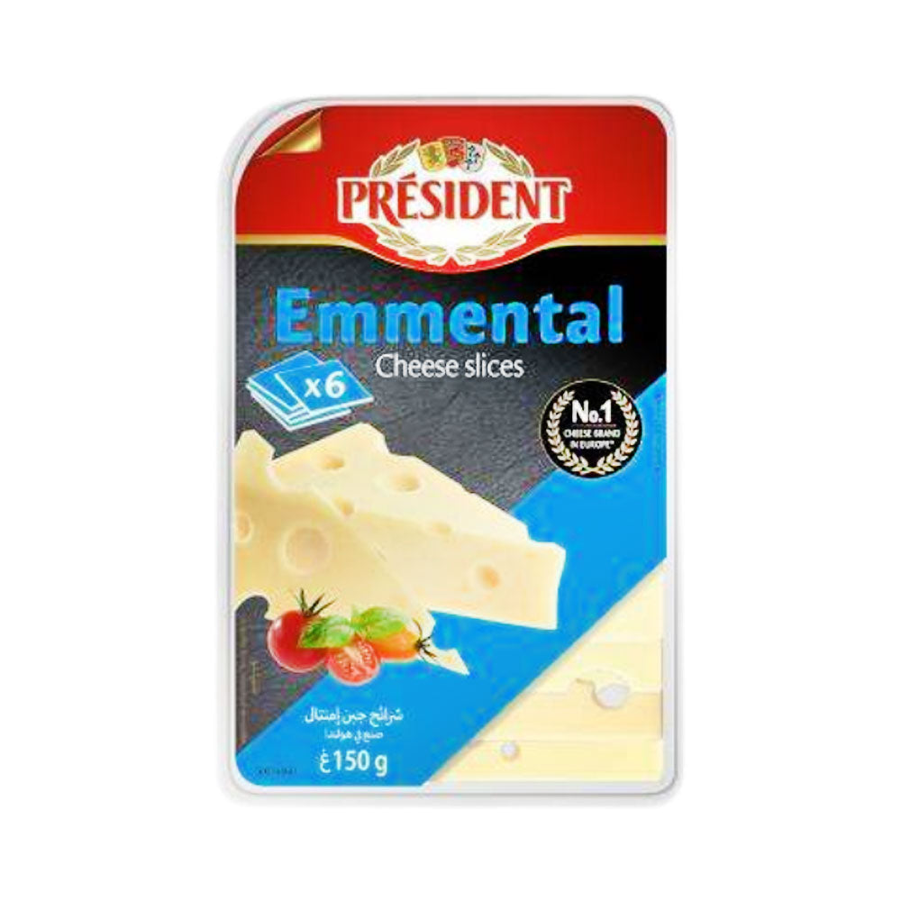 PRESIDENT EMMENTAL CHEESE SLICE 150G